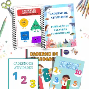Kit 5 Cadernos de Atividades - Para Imprimir!